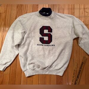 Gray South Carolina Women's Sweatshirt Mock Turtleneck